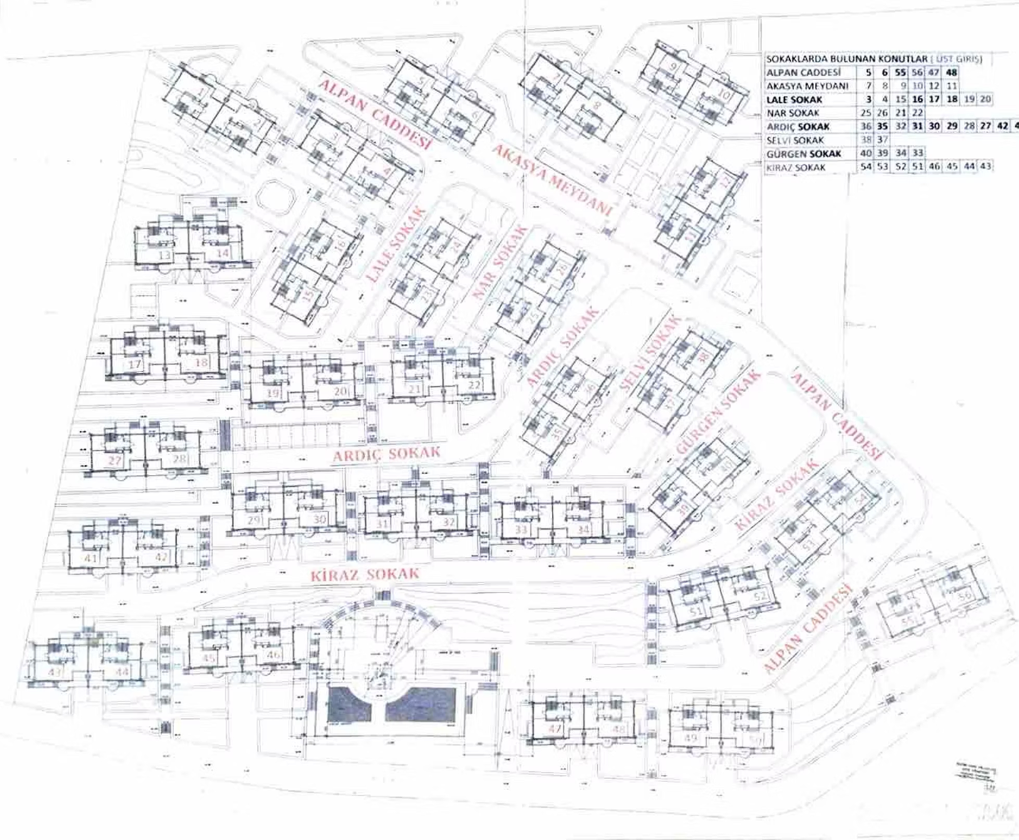 Bizim Vadi site planı